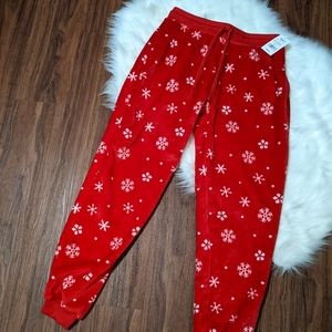NWT Fuzzy Warm Christmas PJ Bottoms / M